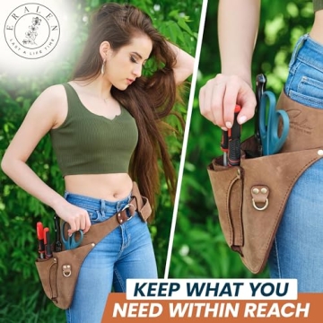 Stylish Leather Garden Tool Belt for Women - Gift-Ready