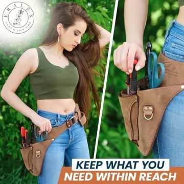Stylish Leather Garden Tool Belt for Women - Gift-Ready