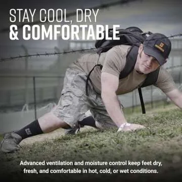 MudGear Ruck Socks, Merino Wool Tactical Boot Socks for Military, Rucking, Hiking, and Outdoor Adventures, Compression Comfort, Anti-Blister, Moisture-Wicking, USA-Made Crew Socks, Black/Gray, Large