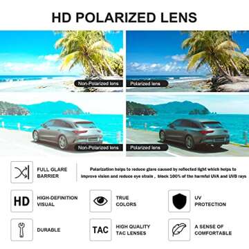 Polarized Sunglasses for Women Classic Round Style 100% UV Protection (Tortoise; Gold/Brown Gradient - Without Logo)