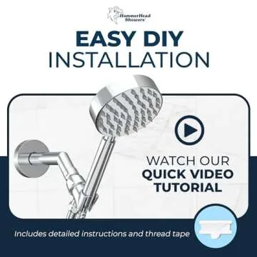 HammerHead Showers All Metal Low Flow Handheld Shower Head