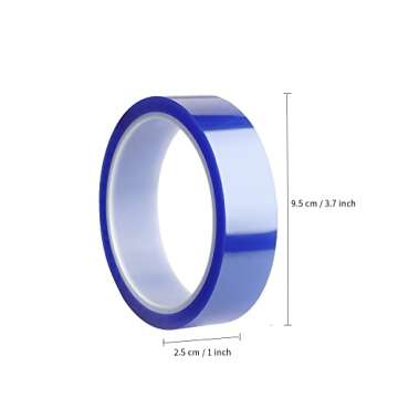 PYD Life 4 Rolls Sublimation Heat Resistant Thermal Crafts Tape 1 Inch x 108 Ft for Sublimation Blue...