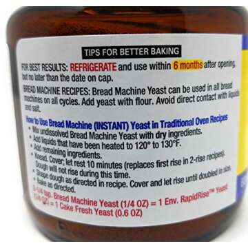 Fleischmann's Bread Machine Yeast, Also Ideal for All Rapid Rise Recipes, Equals 16 Envelopes, 4 oz Jar (Pack of 2)