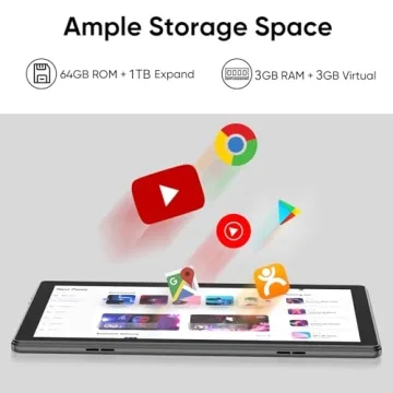 Aiprotablet 10-Inch Android 14 Tablet with Massive Storage