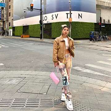 IBIZA VIBE Bag Crocodile Effect Retro Faux Leather Classic Clutch Shoulder Purse Handbag for Women, ...