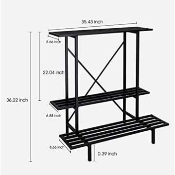 Zhongma 3 Tier Plant Stand with Space saving