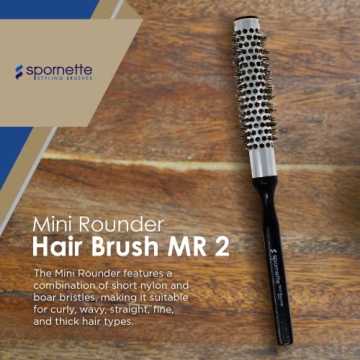 Spornette Mini Rounder Hair Brush - Perfect for Short Hair