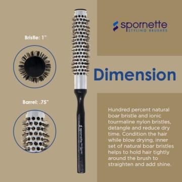 Spornette Mini Rounder Hair Brush - Perfect for Short Hair