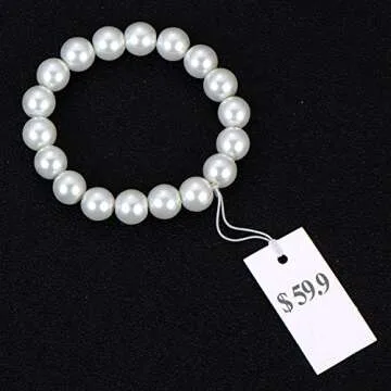 Shappy 300 Pcs White Price Display Tags with Strings