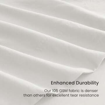 GOKOTTA 4-Pcs King Size Sheets Set, 16-Inch Deep Pocket King Sheets with Elastic Corner Straps, Hotel Luxury Ultra Soft Brushed Microfiber Sheets King Size - Non Slip, Anti-Rip, Easy Care - White