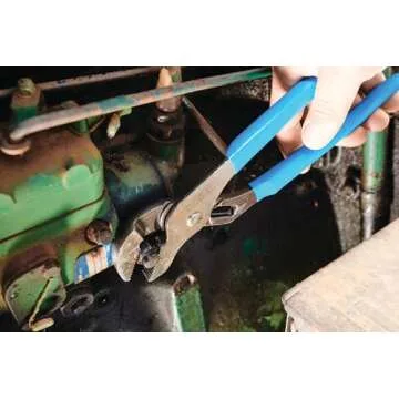 CHANNELLOCK 430 10-inch Straight Jaw Tongue & Groove Pliers, Made in USA, 2-inch Jaw Capacity, Laser Heat-Treated 90° Teeth, Forged High Carbon Steel