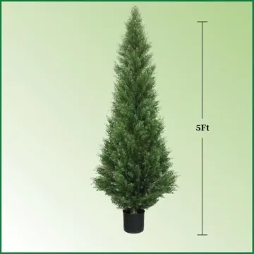 Artificial Cedar Topiary Trees 5 Feet for Indoor Outdoor