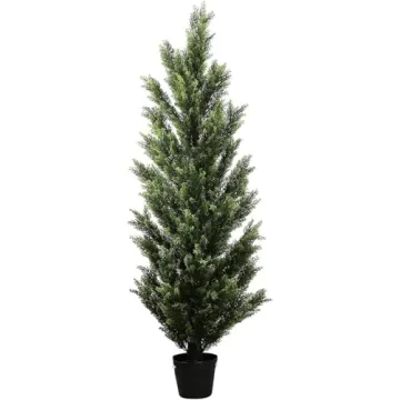 Artificial Cedar Topiary Trees 5 Feet for Indoor Outdoor