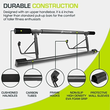 ProsourceFit Multi-Grip Pull Up Bar for Home Gym Fitness