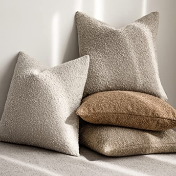 Foindtower Textured Boucle Pillow Covers - Cozy and Chic