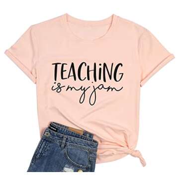 Teaching is My Jam Women T-Shirt for Kindergarten Teachers