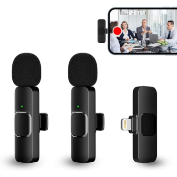 PQRQP Dual Wireless Lavalier Microphone for iPhone