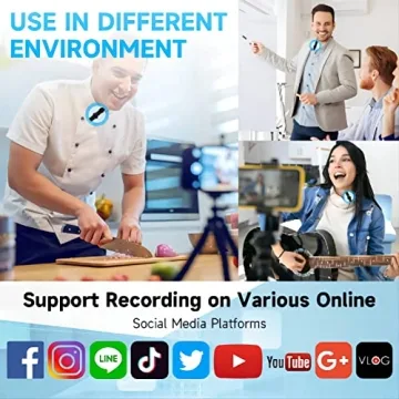 PQRQP Dual Wireless Lavalier Microphone for iPhone