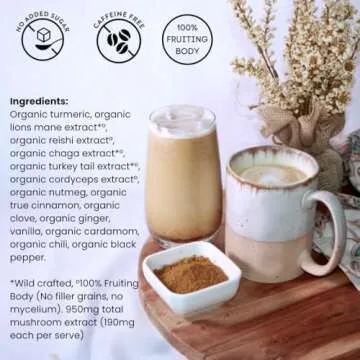 Nature's Harvest 5 Mushroom Latte Mix - Turmeric Blend