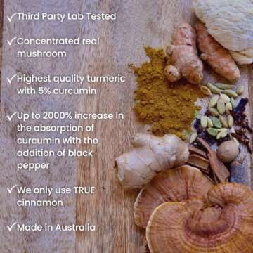 Nature's Harvest 5 Mushroom Latte Mix - Turmeric Blend