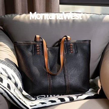 Montana West Black Tote Bag for Women - Stylish Satchel