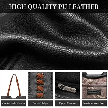 Montana West Black Tote Bag for Women - Stylish Satchel