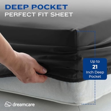 DREAMCARE 4 Pc Queen Cooling Sheet Set with Pockets