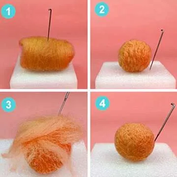 3.53oz Light Coffee Wool Roving Pure Wool, Chunky Yarn for Needle & Wet Felting, Spinning & DIY Crafts