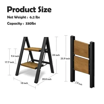 Lightweight 2 Step Ladder for Safe Household Access