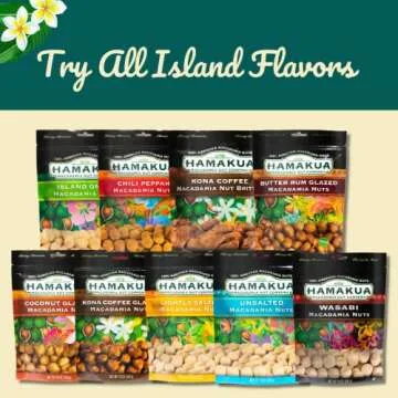 Hamakua Macadamia Nuts - Unsalted Hawaiian Grown Dry Roasted Half and Whole Macadamias without Salt - Natural Eco-Friendly Large Macadamia Nuts (10 oz Pouch)