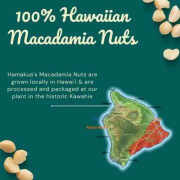 Hamakua Macadamia Nuts - Unsalted Hawaiian Grown Dry Roasted Half and Whole Macadamias without Salt - Natural Eco-Friendly Large Macadamia Nuts (10 oz Pouch)