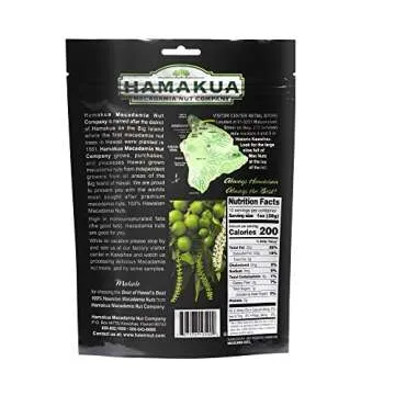 Hamakua Macadamia Nuts - Unsalted Hawaiian Grown Dry Roasted Half and Whole Macadamias without Salt - Natural Eco-Friendly Large Macadamia Nuts (10 oz Pouch)