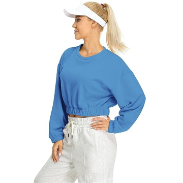 icyzone Women's Oversized Fleece Sweatshirt - Stylish & Cozy