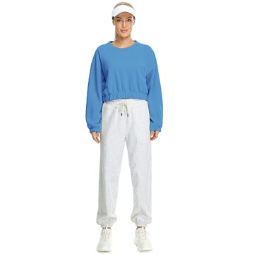 icyzone Women's Oversized Fleece Sweatshirt - Stylish & Cozy