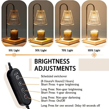 Elegant Marycele Candle Warmer Lamp Set with Timer