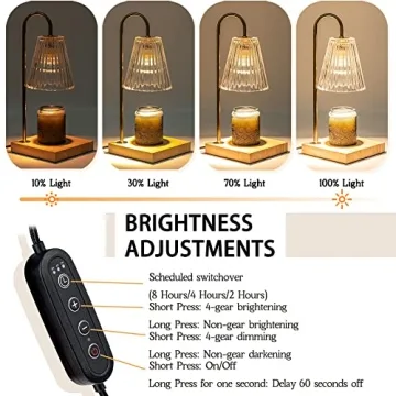 Elegant Marycele Candle Warmer Lamp Set with Timer