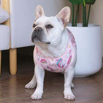 CuteBone Dog Shirts 2-Pack Soft Pet Clothes Breathable Summer Vest for Small Puppy and Stretchy Cat Apparel 2BX09XS Pig&Unicorn