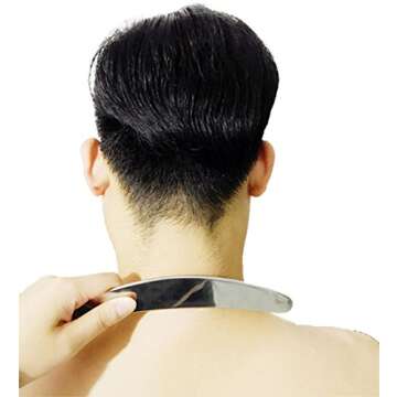 H-Brotaco Medical Grade Stainless Steel Gua Sha Guasha Massage Soft Tissue Therapy Used for Back, Legs, Arms,Neck,Shoulder (A)