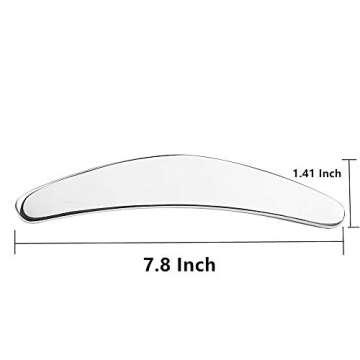 H-Brotaco Medical Grade Stainless Steel Gua Sha Guasha Massage Soft Tissue Therapy Used for Back, Legs, Arms,Neck,Shoulder (A)