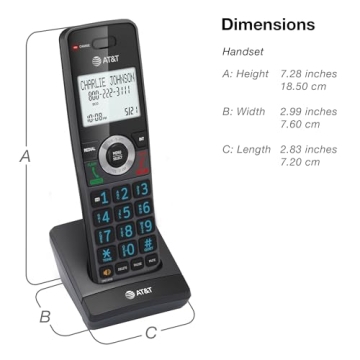 AT&T DECT 6.0 2-Handset Cordless Phone for Home
