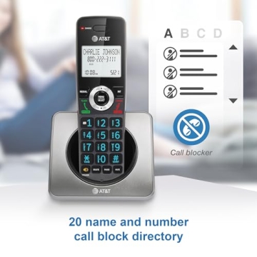 AT&T DECT 6.0 2-Handset Cordless Phone for Home
