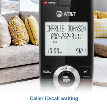 AT&T DECT 6.0 2-Handset Cordless Phone for Home
