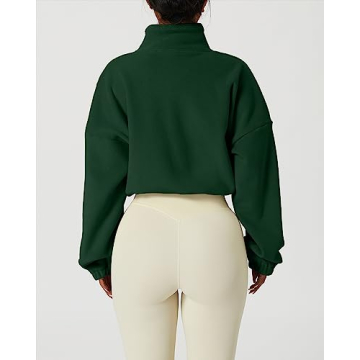 Warm QINSEN Women's Full Zip Fleece Short Jacket - Stylish Comfort