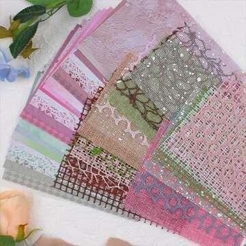 Diuhofart 45 Sheets Textured Scrapbook Paper for Crafting, Morandi Handmade Journaling Scrap Paper M...