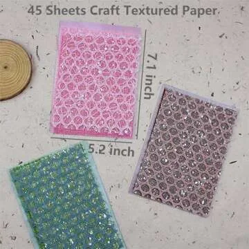 Diuhofart 45 Sheets Textured Scrapbook Paper Set