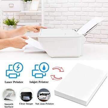 Vellum Paper, Cridoz 115GSM Transparent Vellum Paper 8.5 x 11 Translucent Clear Printer Paper for Printing Invitation Cards Tracing