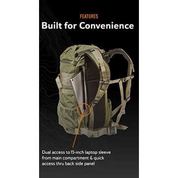 Mystery Ranch 2 Day Backpack - Tactical Daypack Molle Hiking Packs, Forest, L/XL