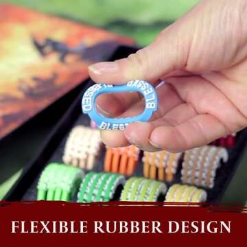 DND Miniatures Condition Markers - 96 Rings to Track 24 Different Status & Spell Effects for RPG/DND Minis Like Dungeons and Dragons 5th Edition & Pathfinder Perfect DnD Gifts & D&D Accessories Tokens