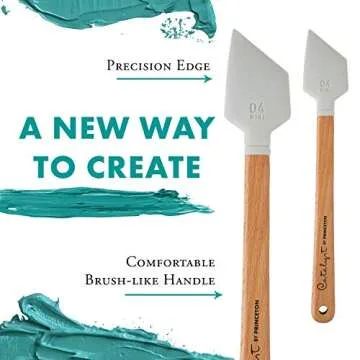 Princeton Artist Brush Catalyst Silicone Mini Blades, for Food Crafting, Ceramics, Plaster, and Heavy Acrylic Media, Mini Blade No. 4 White