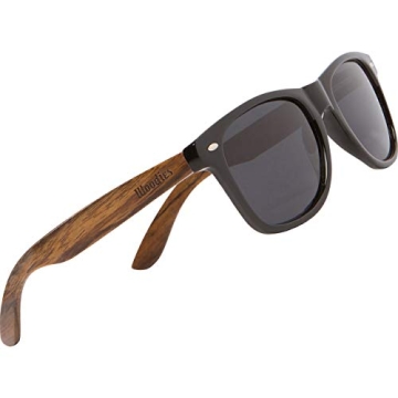Woodies Walnut Wood Sunglasses with Dark Polarized Lenses for Men and Women | 100% UVA/UVB Ray Prote...